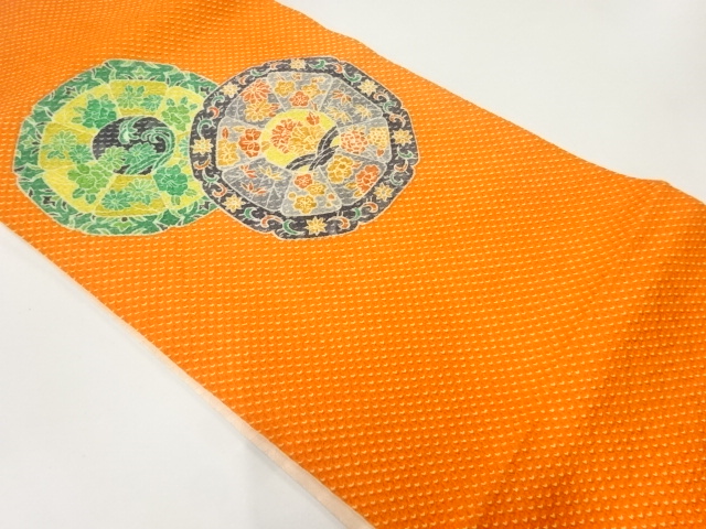 JAPANESE NAGOYA OBI / SHIBORI / FLOWER